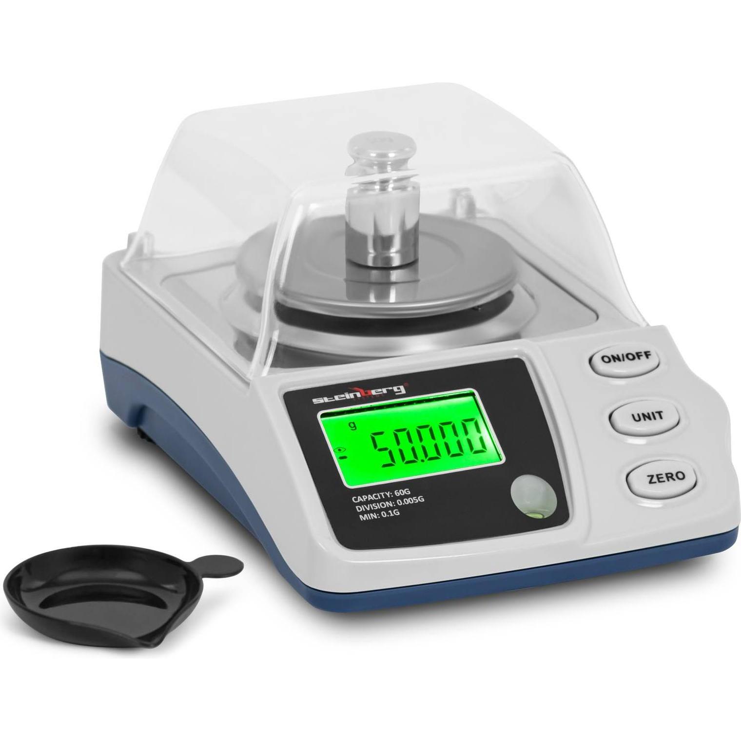 Steinberg, Feinwaage, Digitale Präzisionswaage Feinwaage 0,1 - 60 g Genauigkeit 0,005 g Ø 68 cm