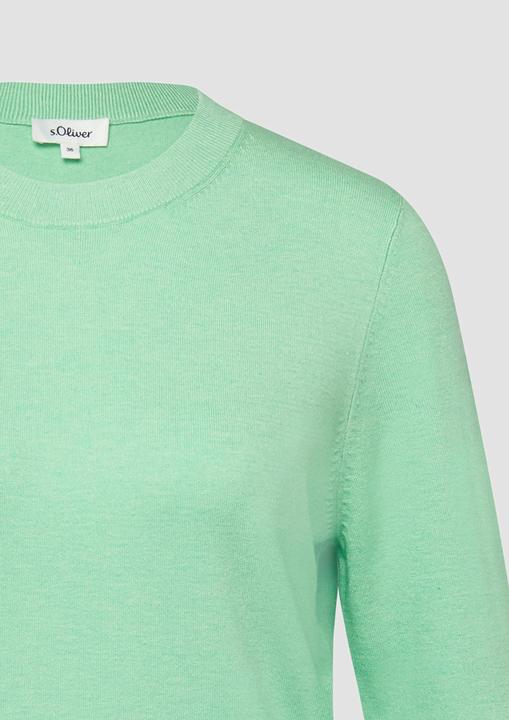 Produktbild s.Oliver Strickpullover Feinstrickpullover aus Viskosemix mit Zierknöpfen (46)