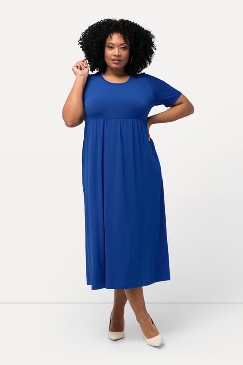 Produktbild Ulla Popken Jerseykleid, Empirenaht, Rundhals, Halbarm, Taschen (62)
