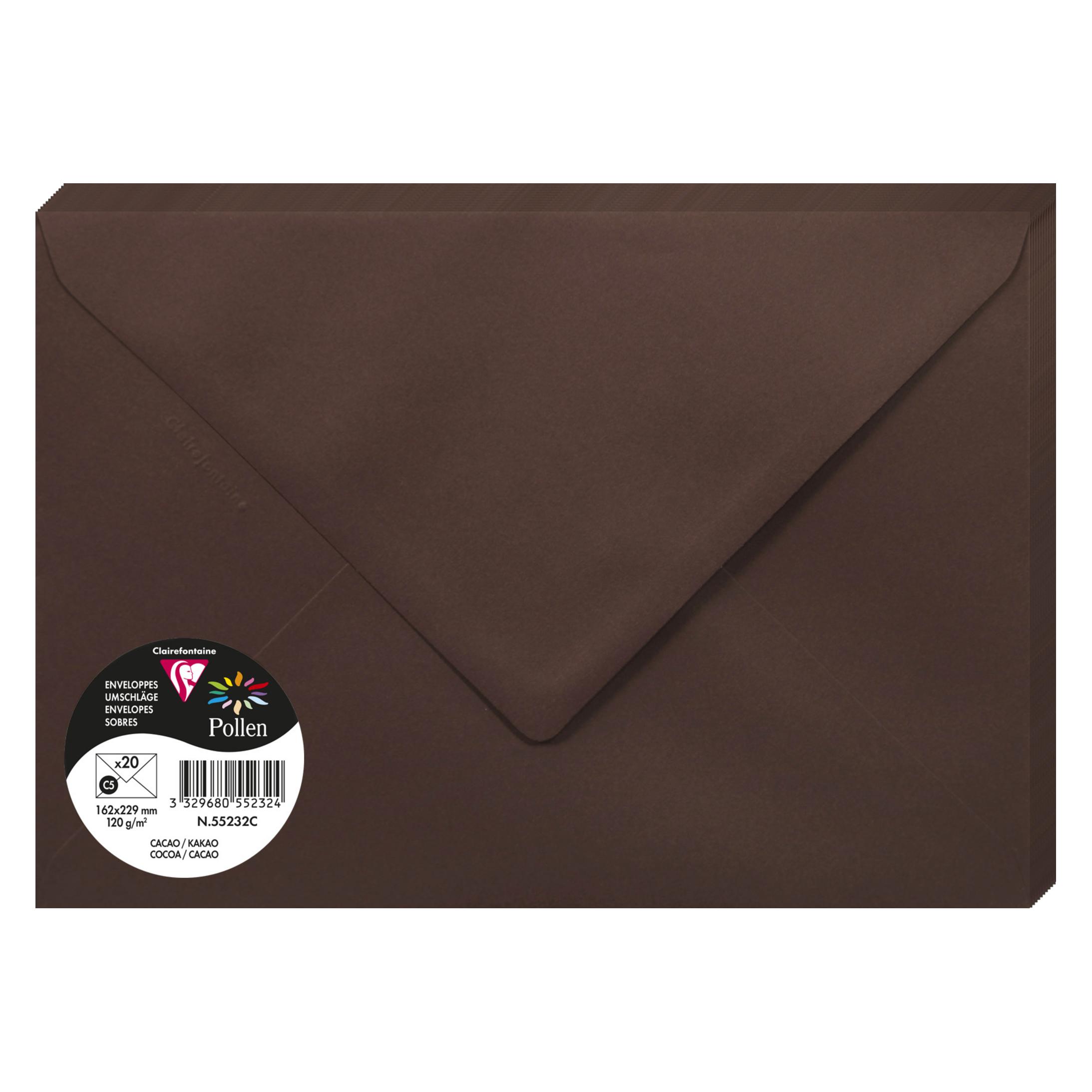 10 X Clairefontaine Briefumschlag Pollen C5 120g Ve=20 Stück Gummiert