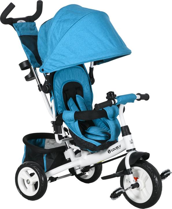 Produktbild Homcom Kinderdreirad Polyester, Metall Hellblau