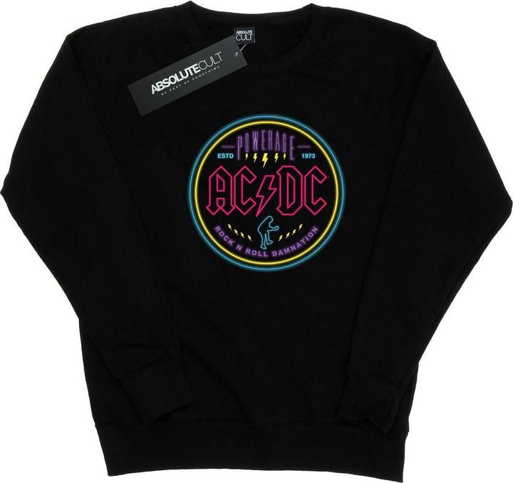 Actual product image AC/DC Womens/Ladies Circle Neon Sweatshirt (XXL)