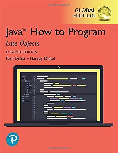 Produktbild Java How to Program, Late Objects, Global Edition (Englisch, Harvey Deitel, Paul J. Deitel, 2019)