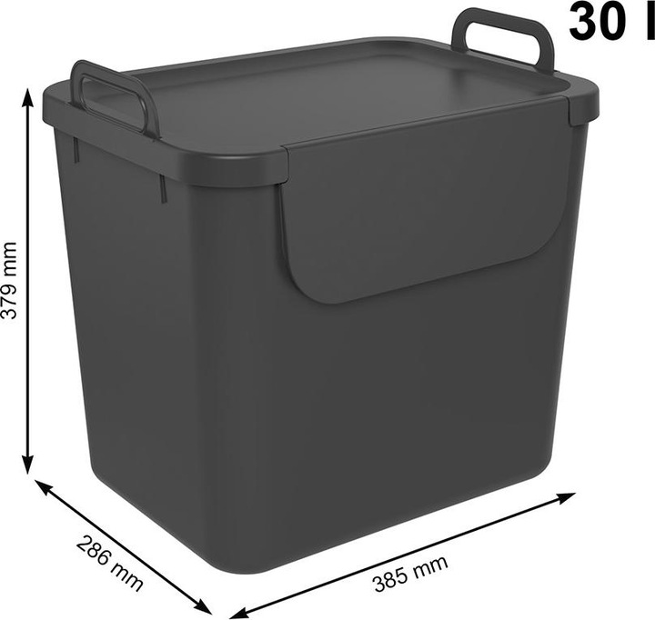 Immagine prodotto Rotho Set di 3 sistemi di riciclaggio dei rifiuti da 30 L JIVE (90 l)