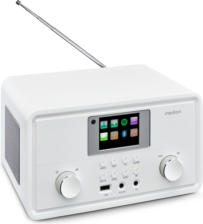 Produktbild Medion LIFE® P85027 STEREO INTERNETRADIO 7,1 cm (2,8") TFT-Display, 25.000+ Internetradiosender & zahlreic (DAB+, Internetradio, UKW, WLAN, Bluetooth)