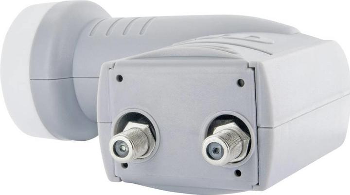 Actual product image Schwaiger SAT system 60 cm 2 participants Twin LNB brick red (Parabolic antenna, UKW / MW / LW)
