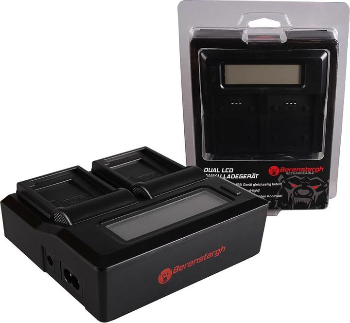 Berenstargh Dual LCD USB Ladegerät f. Canon NB12L NB13L Legria Mini X NB12L NB13L PowerShot G1 X Mar (Chargeur de batterie d'appareil photo)