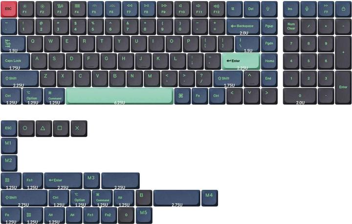 Image du produit Keychron Low Profile PBT Keycap Set ANSI