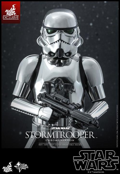 Actual product image Hot Toys Star Wars "Stormtrooper (Chrome Version)" 1/6 action figure
