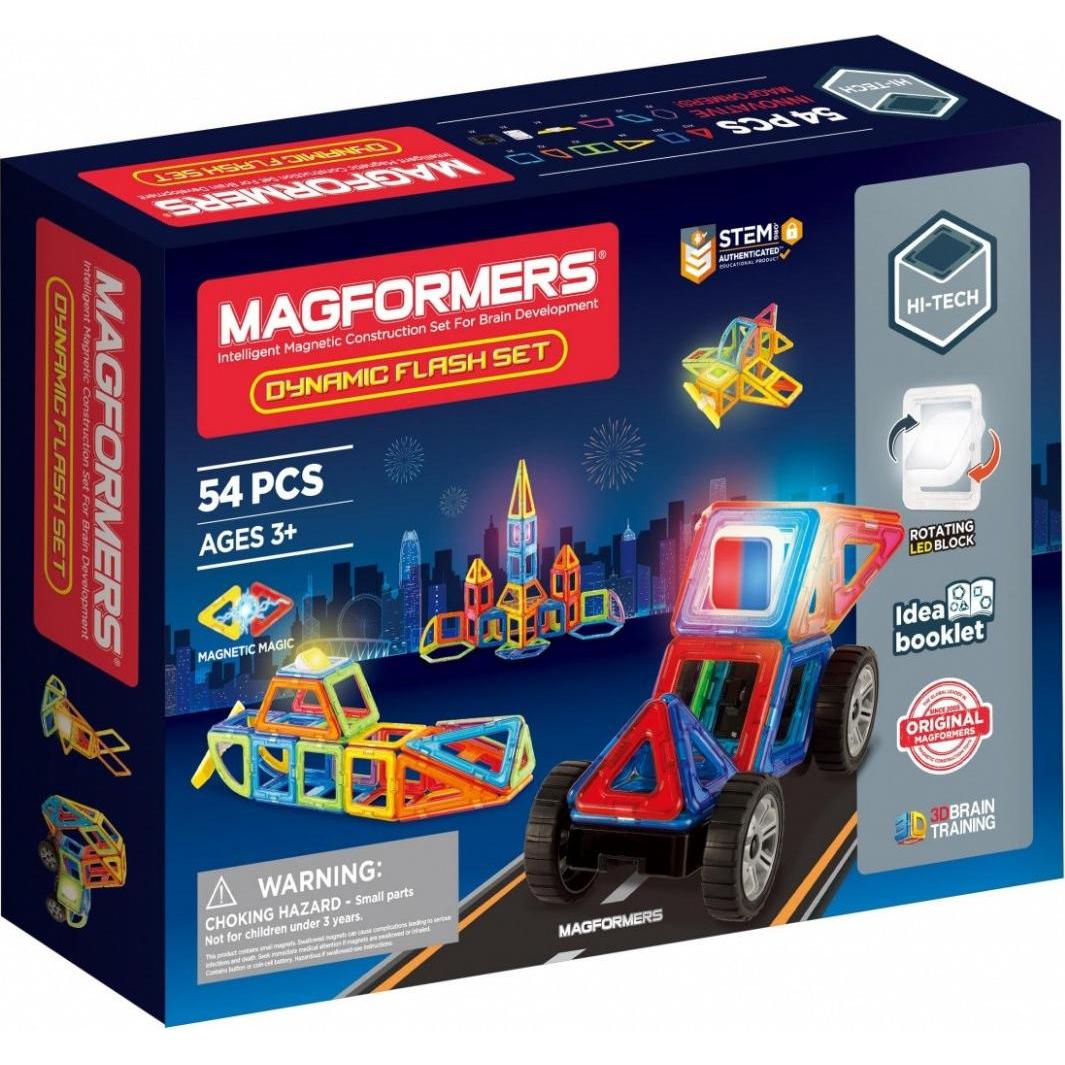 Magformers Dynamische Blitzmagnetblöcke 54 Elemente