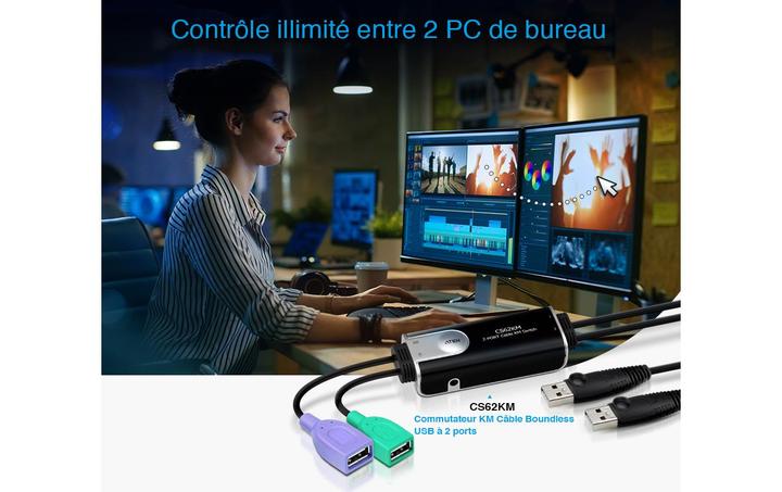 Actual product image Aten CS62KM Keypad/Mouse Switch