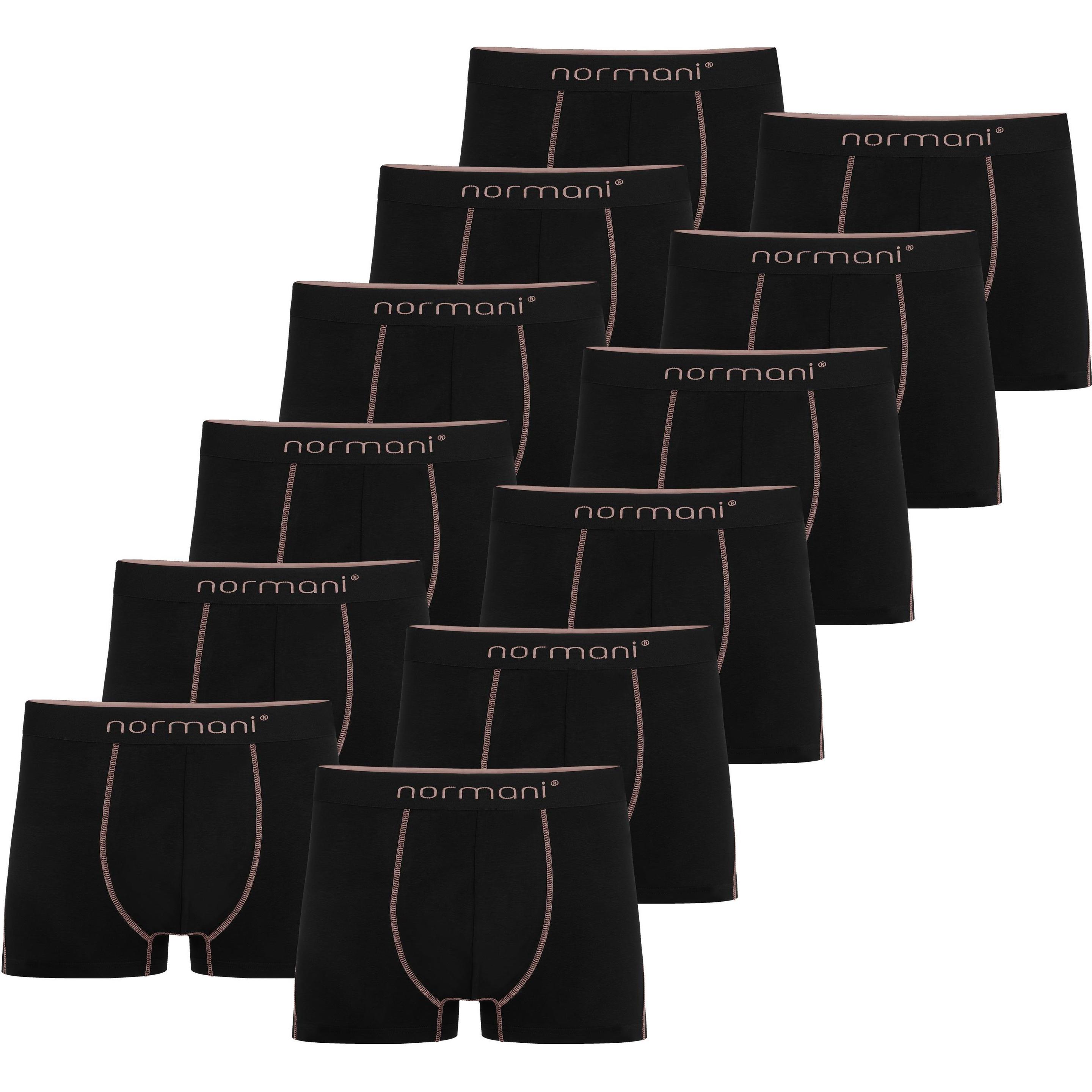 Normani, Herren, Unterhosen, 12 x Herren Baumwoll-Boxershorts, Rosa, (S, 12er Pack)
