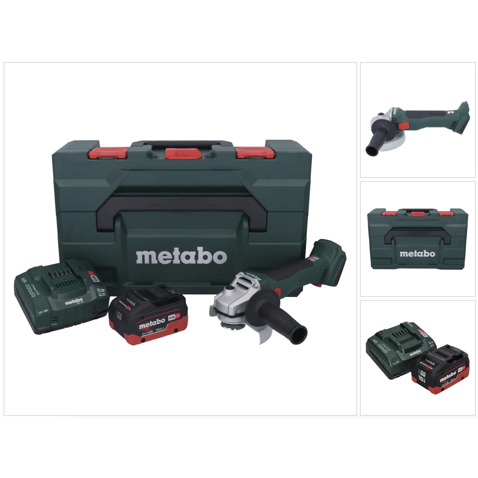 Metabo, Winkelschleifer, W 18 L BL 9-125 Akku Winkelschleifer 18 V 125 mm Brushless + 1x Akku 10,0 Ah + LadegerÃ¤t + (12...