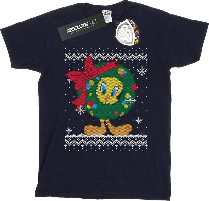 Immagine prodotto Looney Tunes Tweety Pie Christmas Fair Isle Maglietta Ampia Donna (XL)