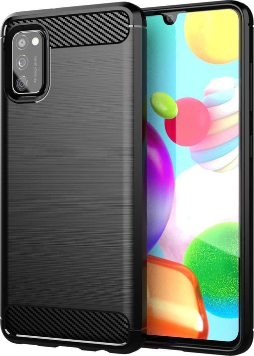Actual product image Cadorabo TPU Ultra Slim carbon stainless steel Combi Cover (Samsung Galaxy A41)