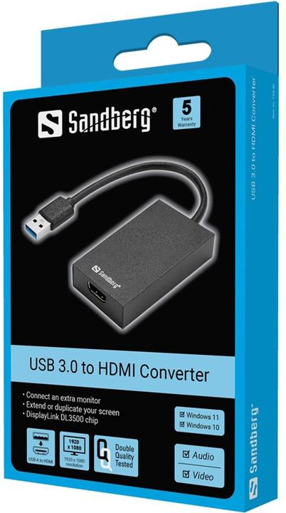 Image du produit Sandberg Convertisseur USB 3.0 vers HDMI