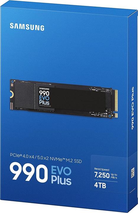 Productafbeelding Samsung 4 TB SSD 990 EVO Plus M.2 PCIe (MZ-V9S4T0BW) (4000 GB, M.2 2280)