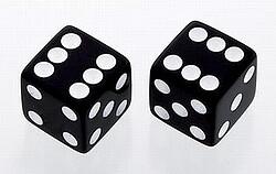 Image du produit AllParts AP PK 3250-023 Dice Knob (set2) black (Pièces de rechange pour instruments)