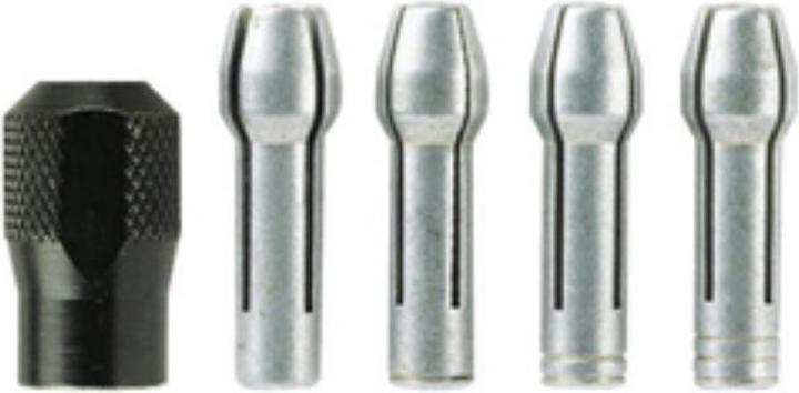 Produktbild Dremel Spannzangen-Set (Spannmutter, Spannzangen 0,8 / 1,6 / 2,4 / 3,2 mm) (5 Stück)