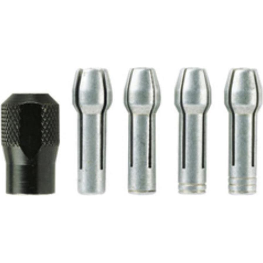 Thumbnail - Dremel, Zubehör Maschine, Spannzangen-Set (Spannmutter, Spannzangen 0,8 / 1,6 / 2,4 / 3,2 mm) (5 Stück)