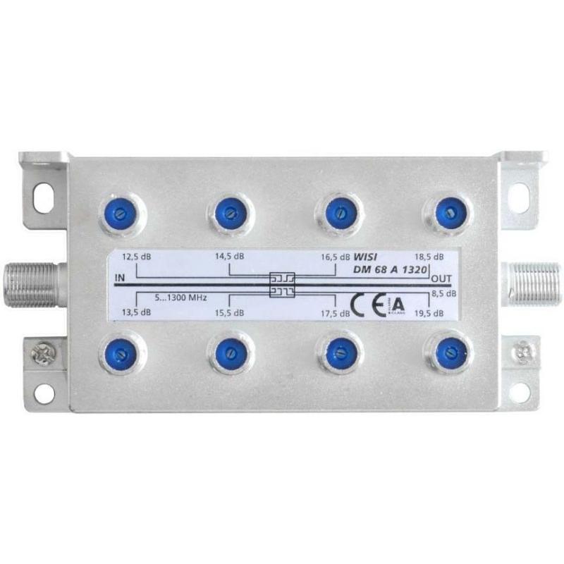 WISI Abzweiger DM 68 A 1320 8-fach 12.5...15.5dB (19.50 dB, Verteiler und Abzweiger), Antennenkabel