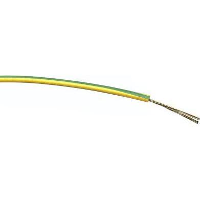 RS PRO, Tubo + Canalina per cavi, Cavo di commutazione Ø 1,3 mm / 0,2 mm², 24 AWG in rame stagnato, isolato in PVC verde/giallo, 7 (100 m)
