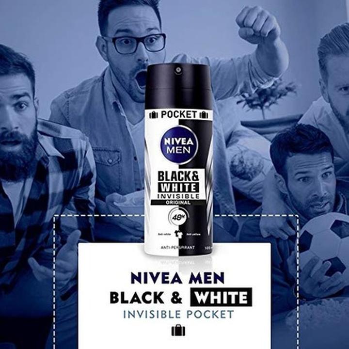 Produktbild NIVEA MEN Deodorant Black & White Invisible 100 ml (Spray, 100 ml)