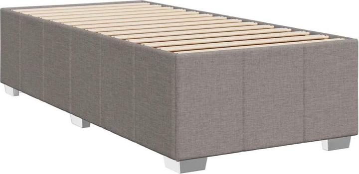 Produktbild vidaXL Boxspringbett Polsterbett Bett Einzelbett Matratze Taupe 80x200cm Stoff (80 x 200 cm)
