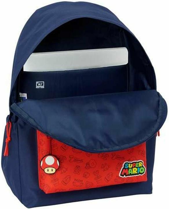 Produktbild NoName Super Mario Schulrucksack Trick Rot Dunkelblau 31 X 43 X 13 Cm