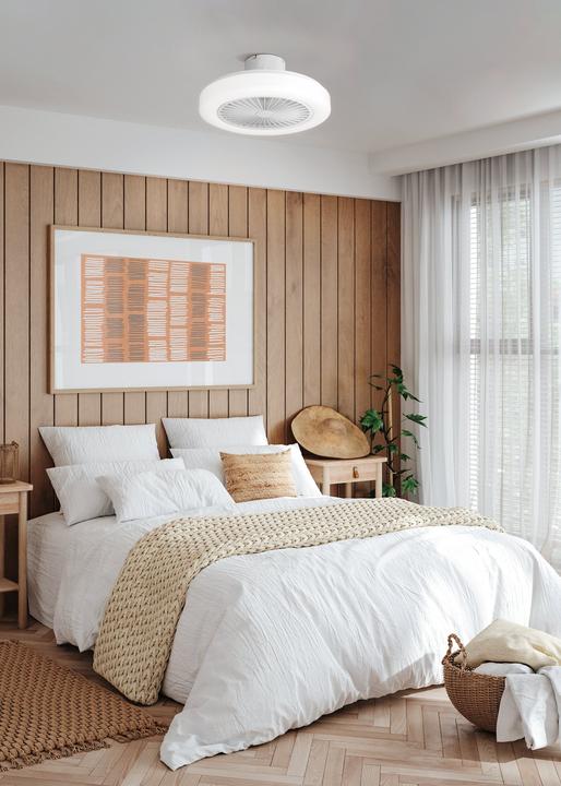 Actual product image EGLO Ortona Plafondlamp met ventilator - 46cm - AC-longer life - Wit (47.10 dB)