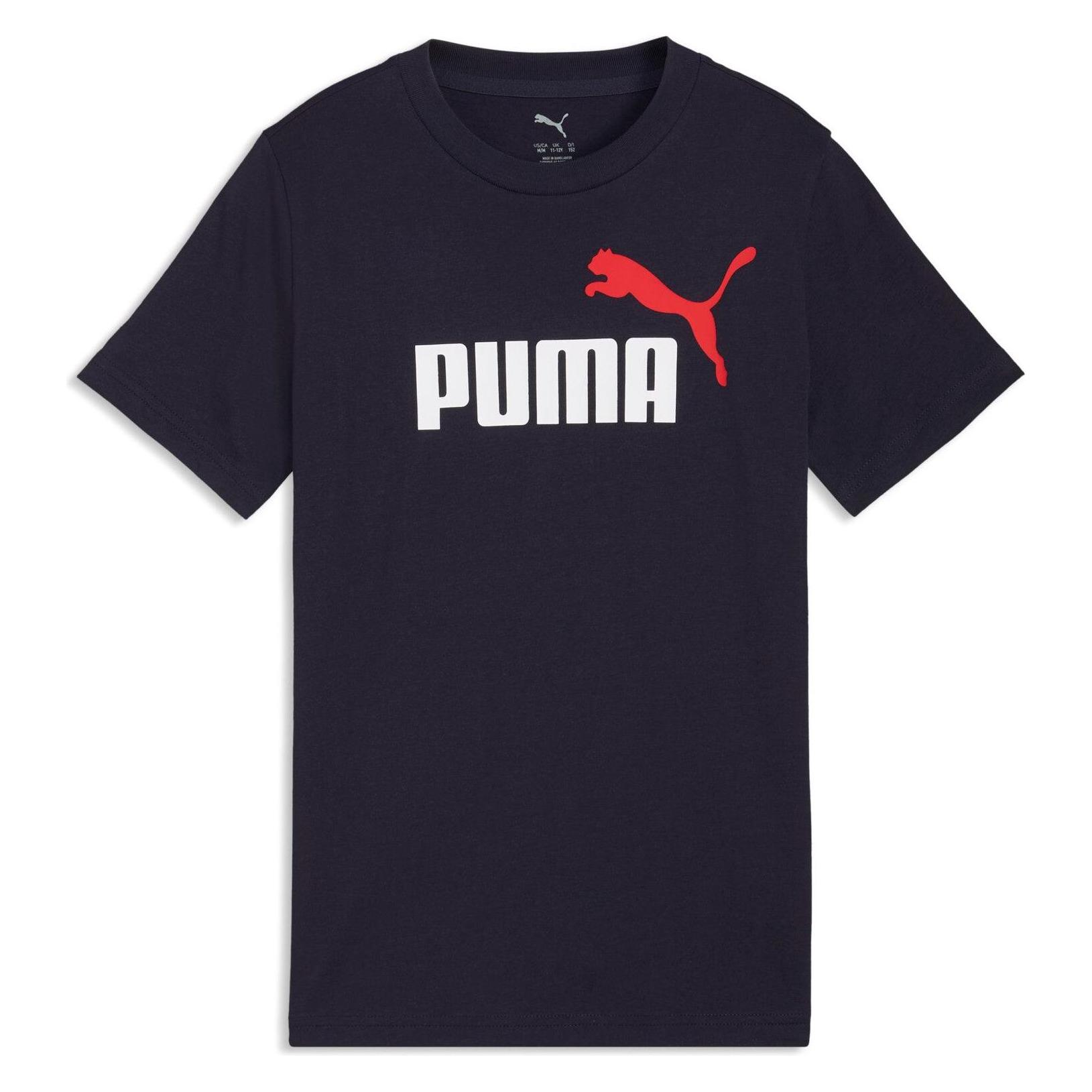Puma, Jongens, Sportief Shirt, Ess 2 Color No.1 Logo Tee B (164), Blauw, 164
