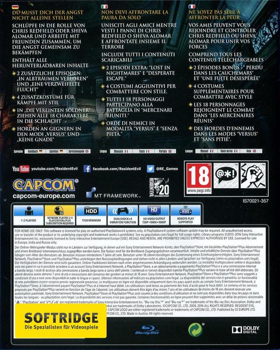 Image du produit Capcom Resident Evil 5 (PS4, Multilingue)