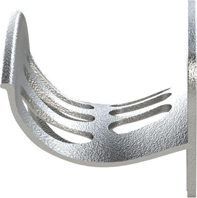 Actual product image Riegler Hose holder aluminium maxi unlacquered. W389xH180/174xD188mm