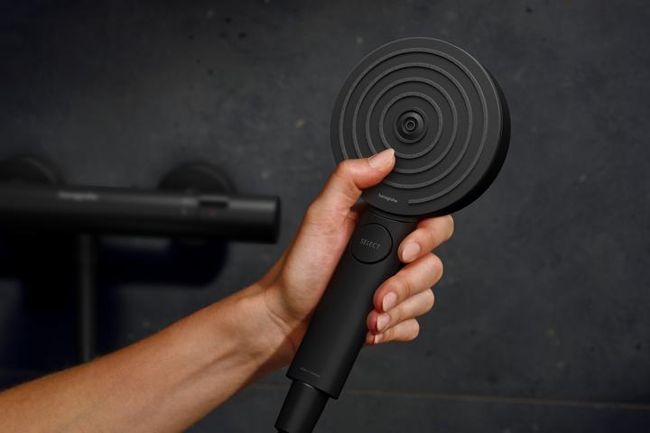 Produktbild hansgrohe pulsify select s - doucheset met thermostaat, 3 stralen, mat zwart (3 Strahlarten, 8.20 l/min)