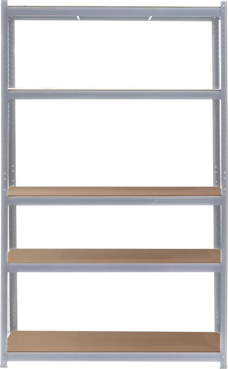 Actual product image Wiltec Heavy-duty galvanised shelving 120x50x204cm Plug-in shelving Workshop shelving Cellar