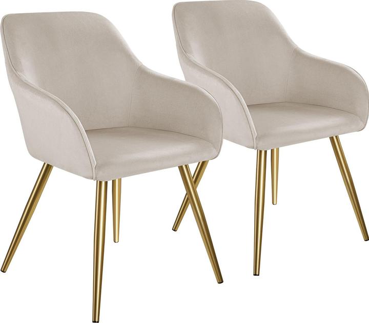 Image du produit tectake Chaise MARILYN Effet velours style scandinave