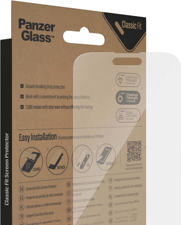 Productafbeelding PanzerGlass Classic Fit (1 Stuk, Apple iPhone 14 Pro Max)
