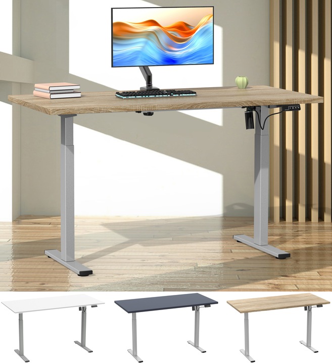 Produktbild VCM Schreibtisch verstellbar Lona 110x50 si (110 x 50 x 120 cm)