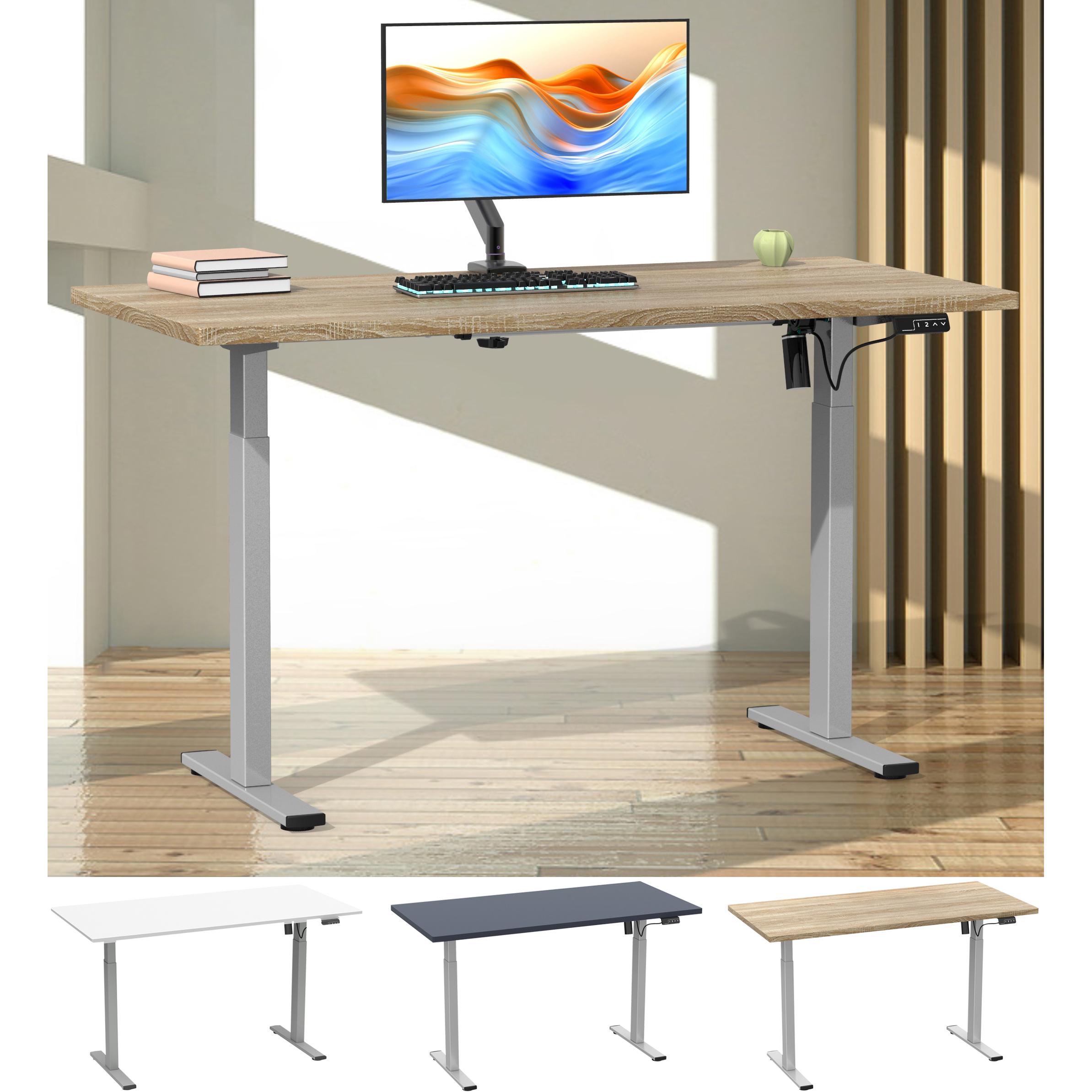 Thumbnail - VCM, Schreibtisch, Schreibtisch verstellbar Lona 110x50 si (110 x 50 x 120 cm)