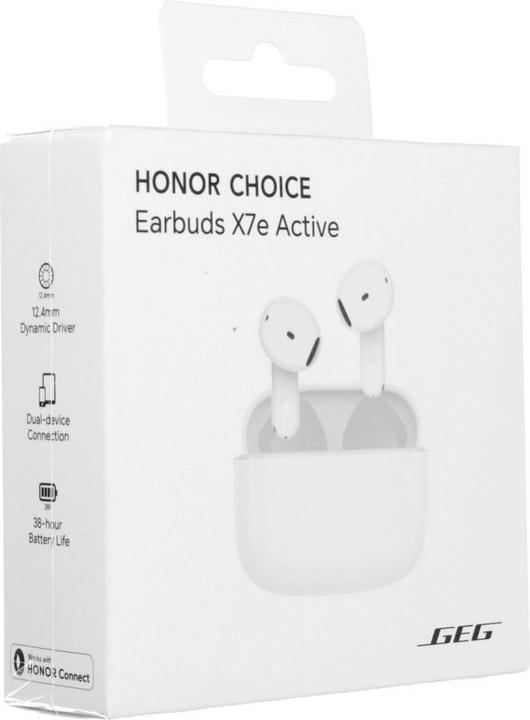 Immagine prodotto Honor Buds X7e Active, White (6.50 h, Senza fili)