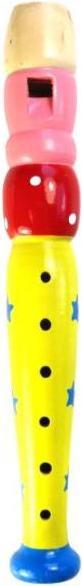 Actual product image keepdrum KFL2YW Wooden Flute for Children Yellow