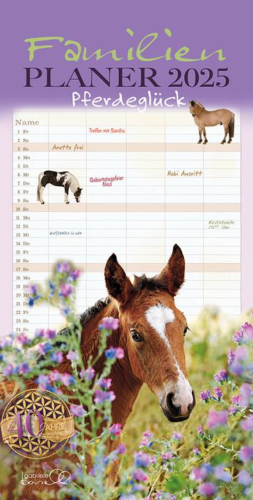 Actual product image Family planner horse 2025 (German)