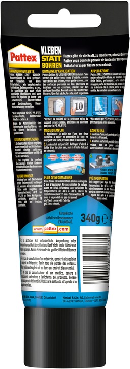 Actual product image Pattex Bonding instead of drilling Water-resistant (340 g)