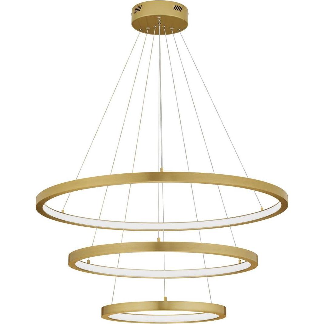 Nova Luce, Pendelleuchte, EMPATIA LED Pendelleuchte Messing 108W Warmweiss 150x80cm dimmbar 9172869