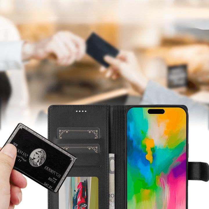 Produktbild LC.Imeeke iPhone 16 Pro - Leder Etui Hülle (Apple iPhone 16 Pro)