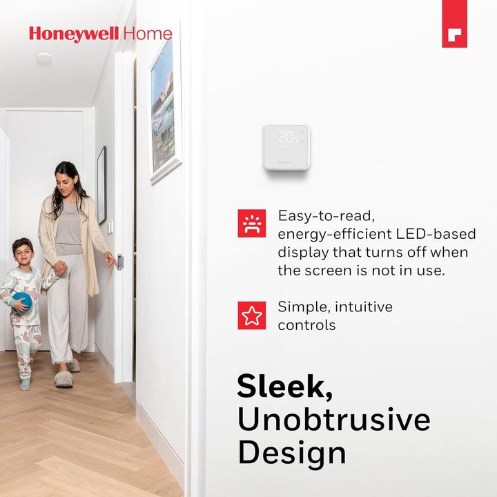 Actual product image Honeywell Home DT3 (kabellos) schwarz / Programmierbarer kabelloser Thermostat / 7-Tage-Programm