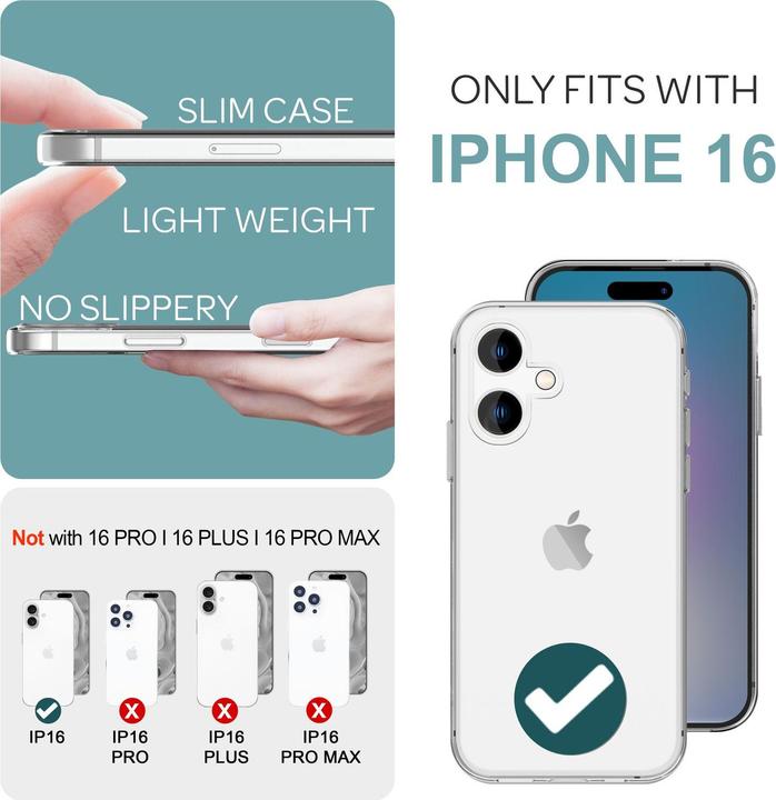 Actual product image Nalia Clear 360 degree cover (Apple iPhone 16)