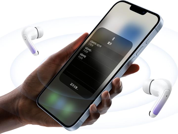 Actual product image Usams US-XD19 Dual-mic ENC TWS Earbuds --X-don Series BT5.3 (DNC, 18980 h, Wireless)