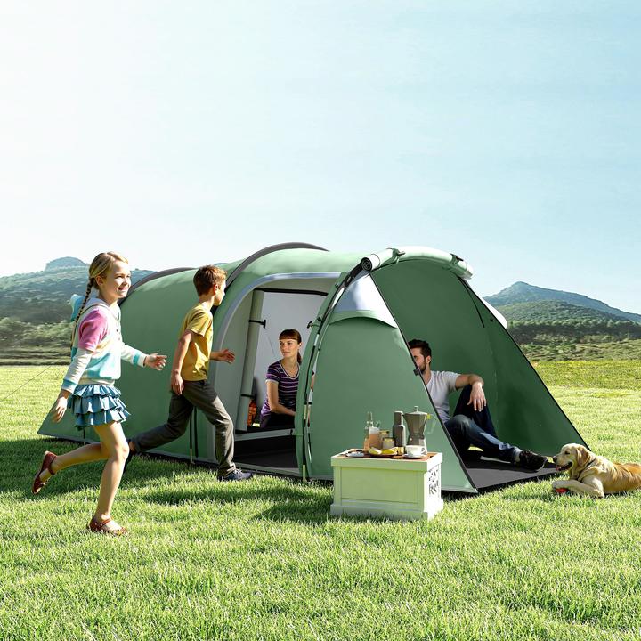 Image du produit Outsunny Tente de camping pour 3-4 personnes (Tente tunnel, 6 kg, 3 personnes)