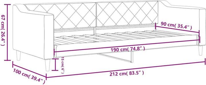 Produktbild vidaXL Tagesbett